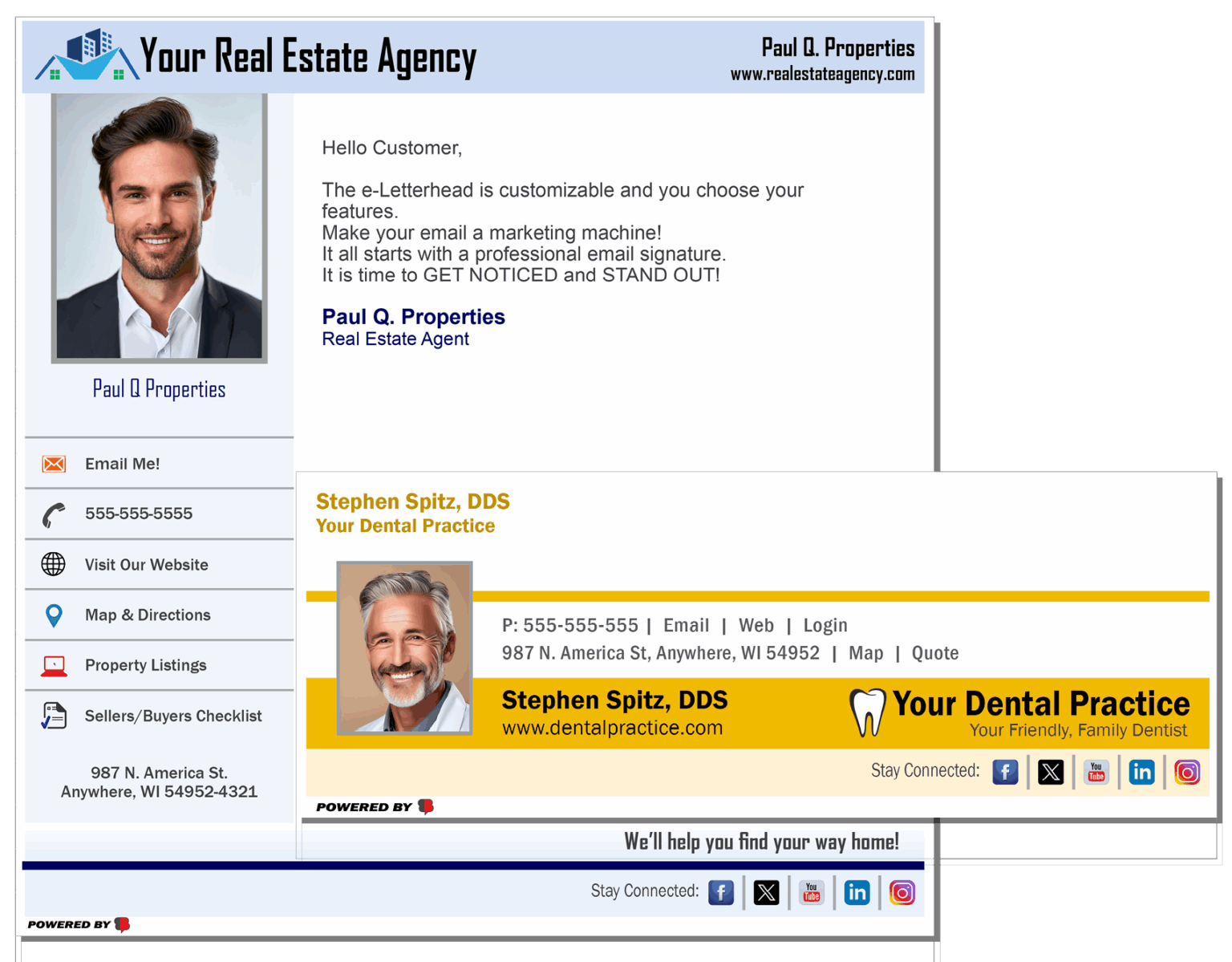 Custom email signature example