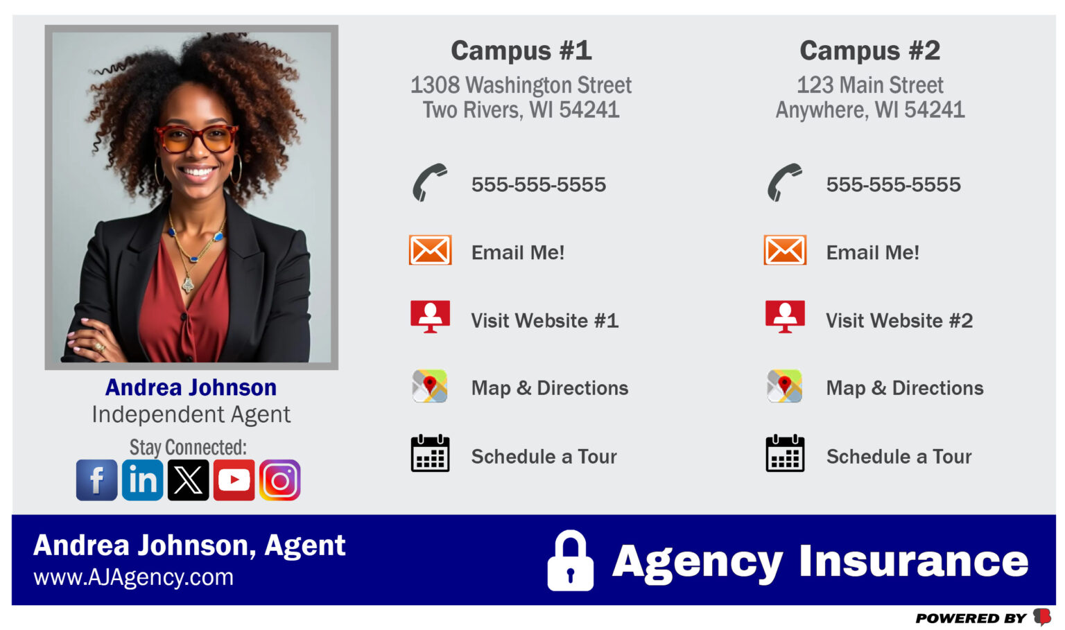 Multi-location eBusinesscard sample