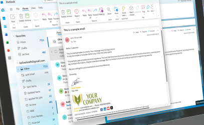 Sample Trad Email Sig on computer-cr2